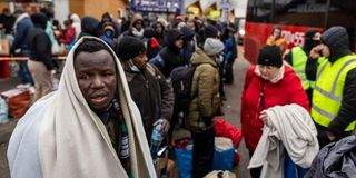 Fleeing Ukraine conflict.