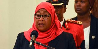 Tanzanian President Samia Suluhu Hassan.