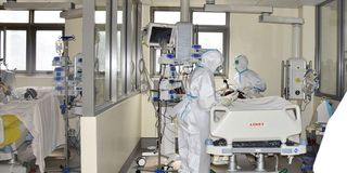 Covid-19 patient.