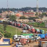 Trucks head to the Busia border
