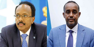Somalia's President Mohamed Abdullahi Farmaajo and Prime Minister Hussein Roble.