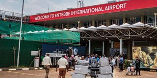 Entebbe International Airport in Uganda on March 3, 2020.