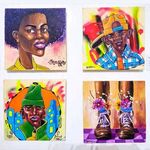 Artwork by Stickky on show at the exhibition ‘’Watu, Nguo, Viatu 2’’.
