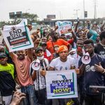 Protesters in Nigeria.