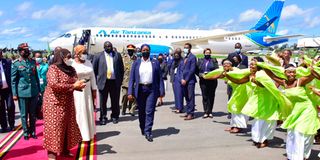 Tanzania's President Samia Suluhu Hassan.