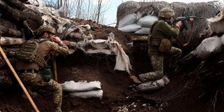 Ukrainian soldiers.