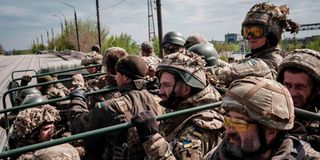 Ukrainian soldiers.