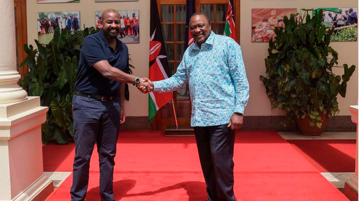 Uhuru Kenyatta and Muhoozi Kainerugaba.