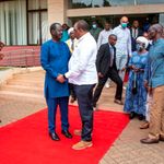 Azimio la Umoja Coalition flag bearer Raila Odinga with President Uhuru Kenyatta.