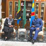Tanzanian President Samia Suluhu Hassan and DR Congo President Felix Tshisekedi.