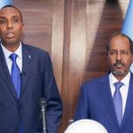 Somalia's Prime Minister Hamza Abdi Barre and President Hassan Sheikh Mohamud.