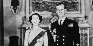 Queen Elizabeth II poses with Prince Philip
