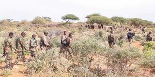 Somali army on patrol