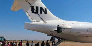 UN plane