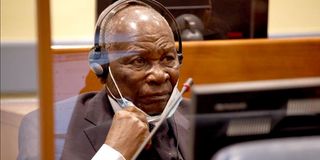 Félicien Kabuga at the Hague.