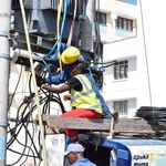 A Kenya Power technician at work.