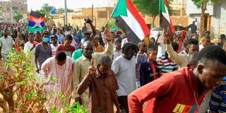 Protestors in Sudan