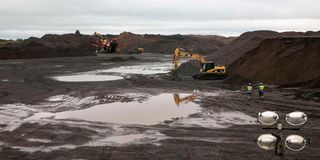 manganese mining area at the Comilog in Moanda, Gabon