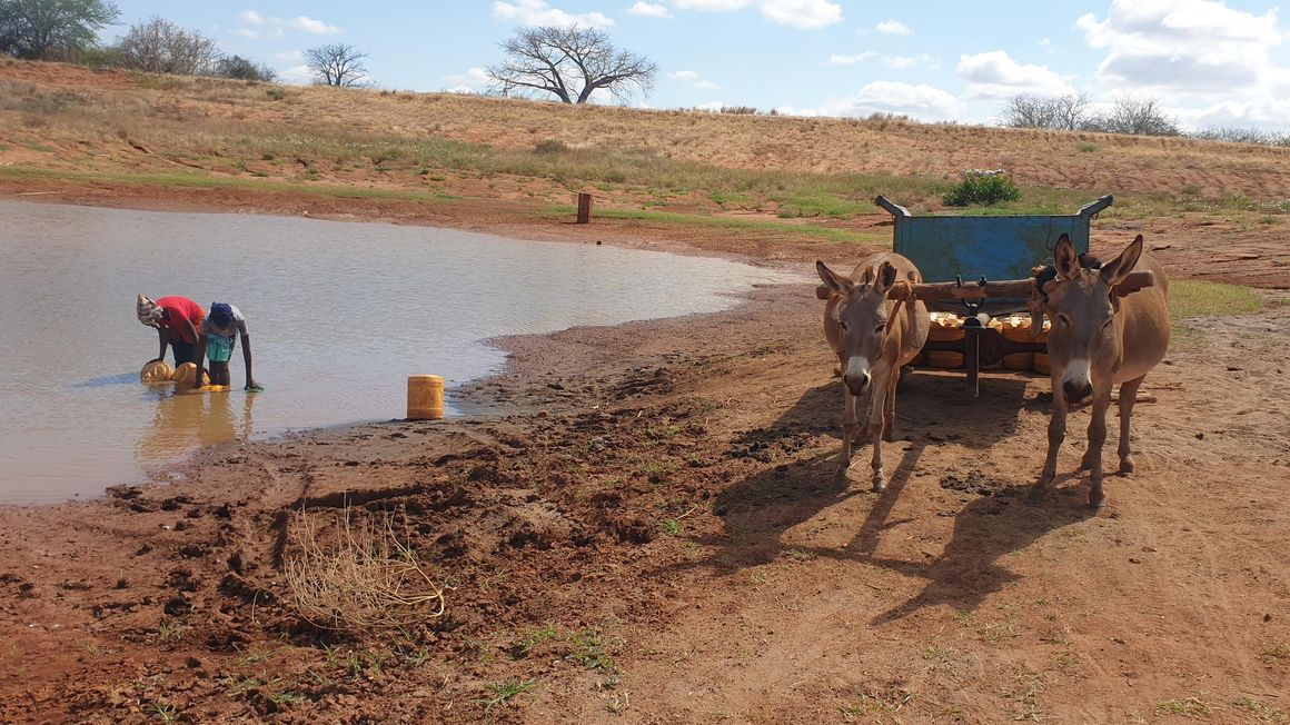  Residents of Mtito Adei in Kenya’s Makueni County fetching water from a dam