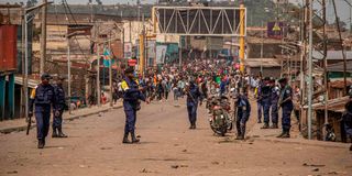 DR Congo police block anti-Rwanda protesters