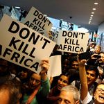 Climate change activists protesting