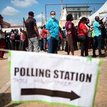 Voters queue to vote during Kenya's general election