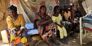 South Sudanese refugees living at Sudan's al-Takamol camp