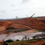 A titanium mining field in Kwale