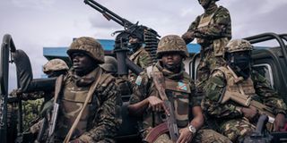 Kenyan and Congolese troops in Goma, DRC