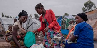 Families displaced by the M23 conflict