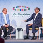 Mo Ibrahim and Paul Kagame in Kigali