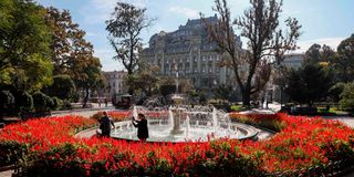 the City Garden in the Ukrainian city of Odessa
