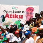 A campaign rally in Nigeria. 