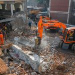 damaged mosque a day after a blast Pakistan