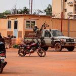 Burkina Faso soldiers on patrol in Ouagadougou