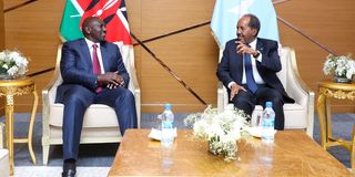 President William Ruto and Somalia's Hassan Sheikh Mohamud