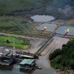 Shell Cawtharine oil installation at Awoba in the Niger Delta.