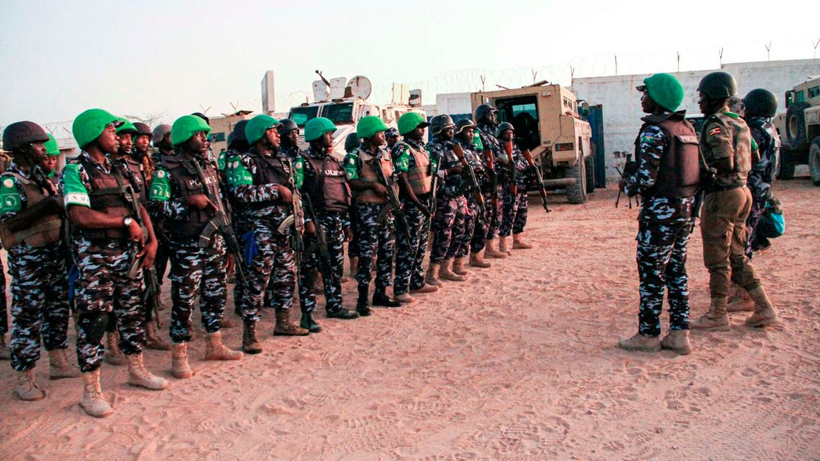 Amisom peacekeepers in Somalia