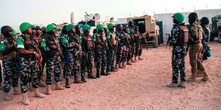 Amisom peacekeepers in Somalia