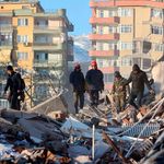 destroyed building in Kahramanmaras, southern Turkey