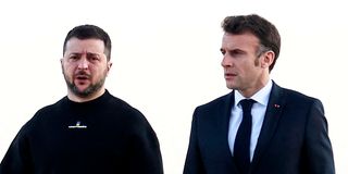 Volodymyr Zelensky and Emmanuel Macron