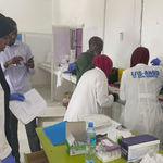 Health workers at Las Anod General Hospital