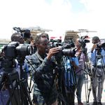 Somali Journalists at work in Mogadishu.
