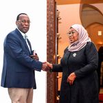Samia Suluhu Hassan with the chairman of ChademaFreeman Mbowe