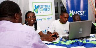 Uganda’s NSSF customer care staff 
