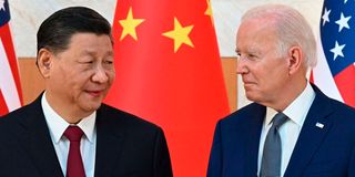 Xi Jinping with US President Joe Biden