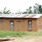 Deserted buildings in Mukondi village, South of Beni, DRC