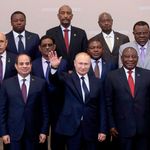 Russian President Vladimir Putin with African leaders