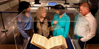 People look at the Codex Sassoon
