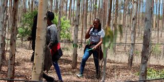 Some of the people who invaded the Kenyatta farm
